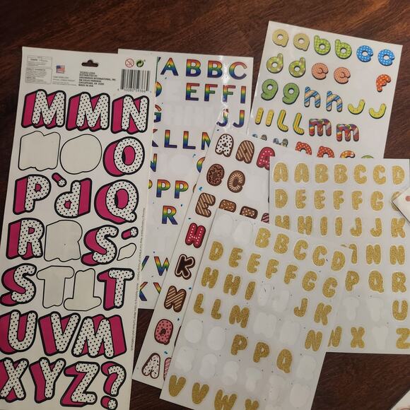 Sticker Bundle Alphabet Stickers Quotes Cactus Most brand new 6 partial sheets - Picture 5 of 10